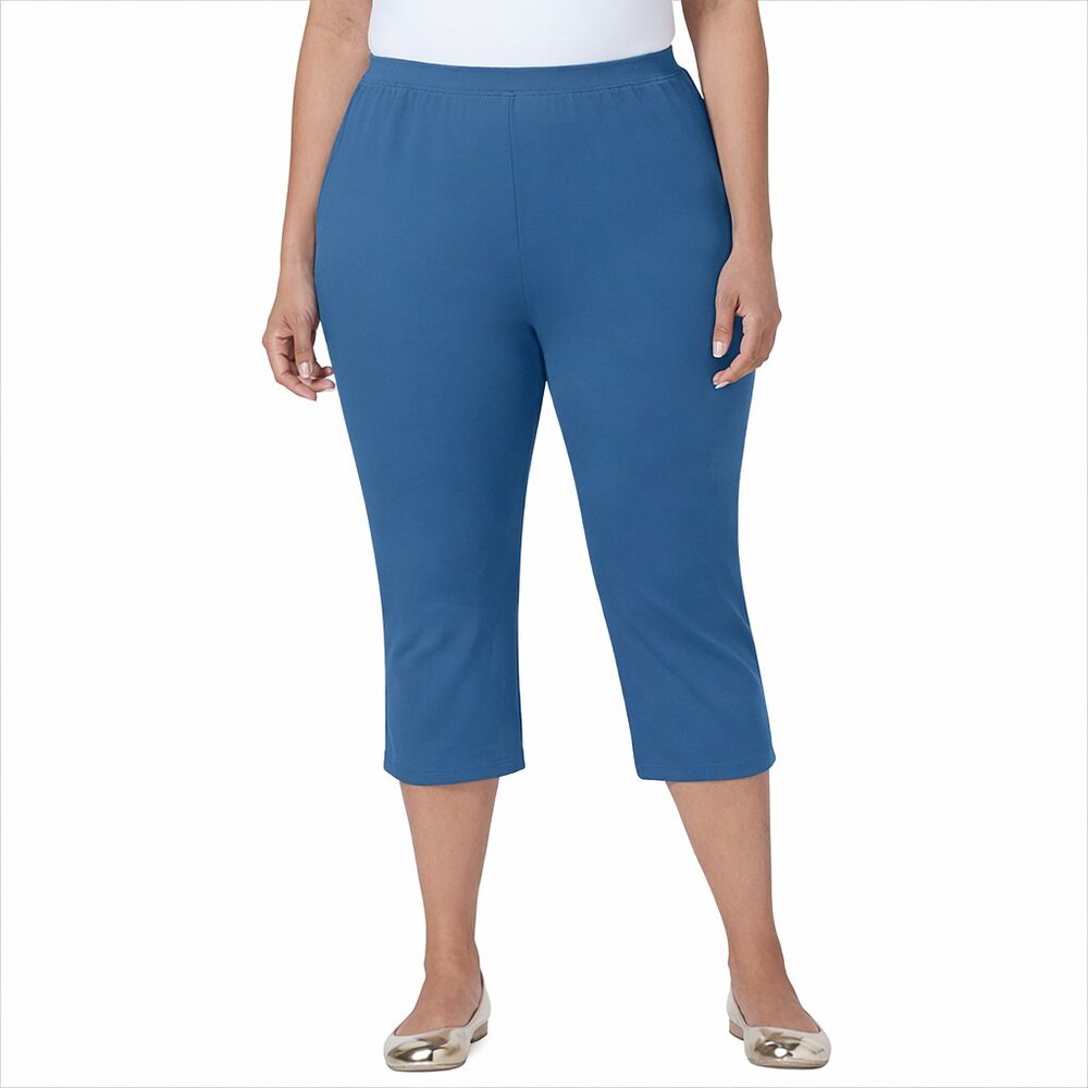Catherines Capri Pant Size 2X Blue Suprema Elastic Waist
worn once too big tags